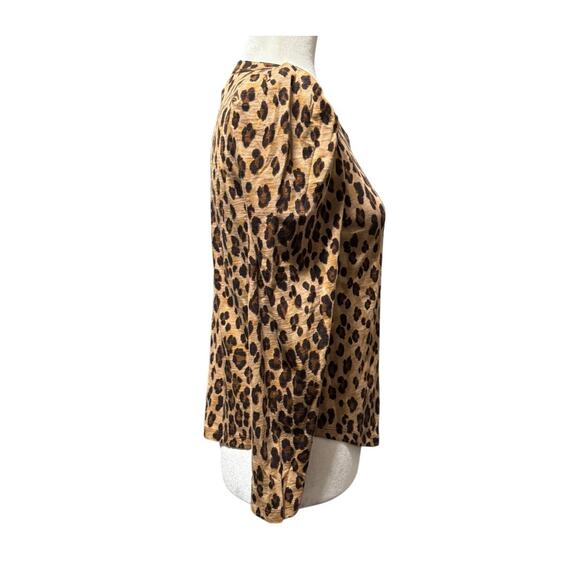 Veronica Beard Jeans Porter Tee Leopard Print Top New With Tags XS - Picture 3 of 8